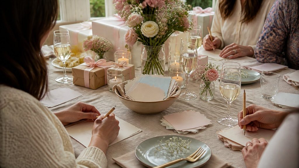 Illustration de Baby shower jeux : animations prêtes à adapter selon les invités