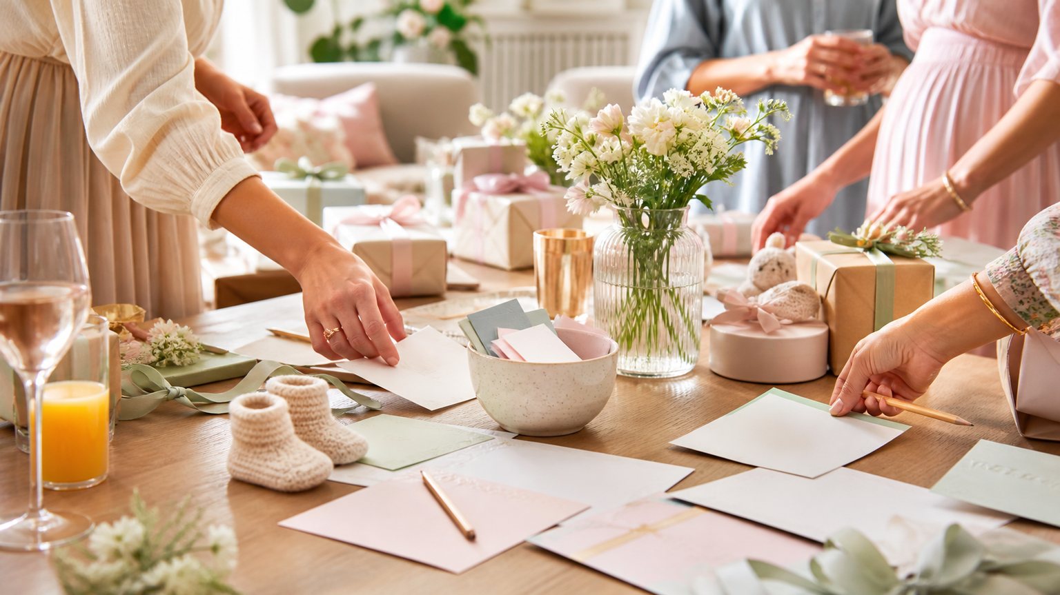 Illustration — Baby shower jeux : animations prêtes à adapter selon les invités
