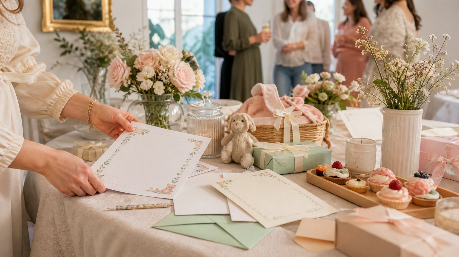 Illustration — Jeux baby shower PDF gratuits : idées et conseils d’utilisation