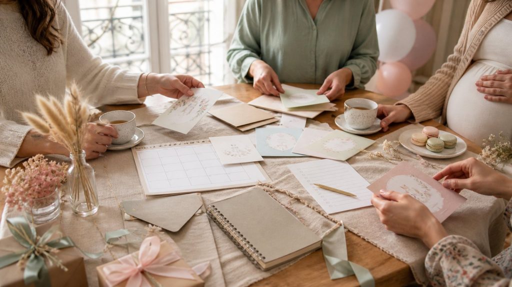 Illustration de Organisation baby shower : planning réaliste de A à Z