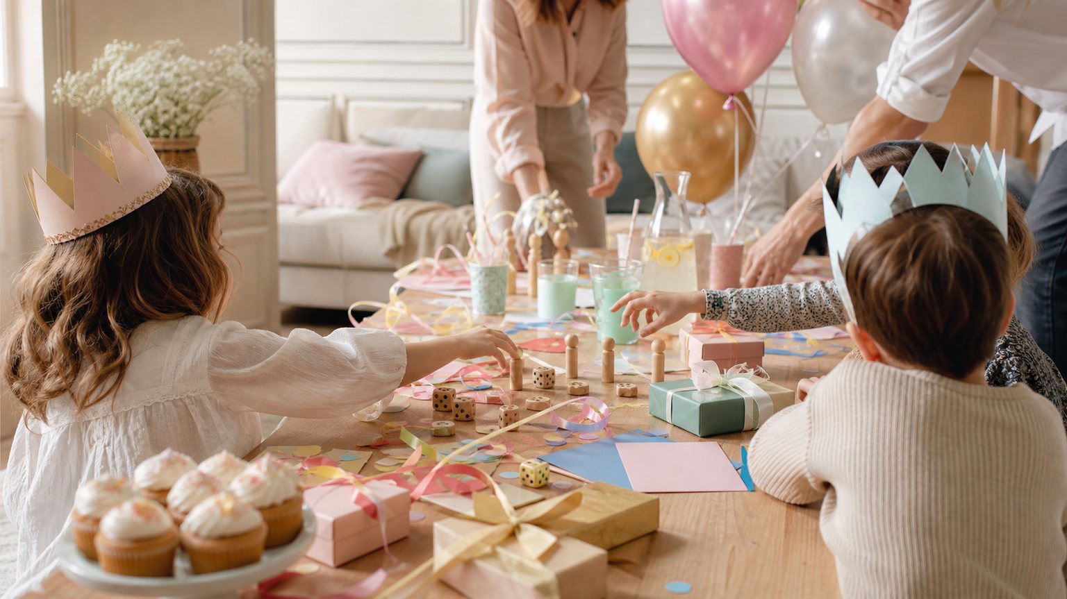 Illustration — Jeux anniversaire enfant : activités faciles pour occuper le groupe