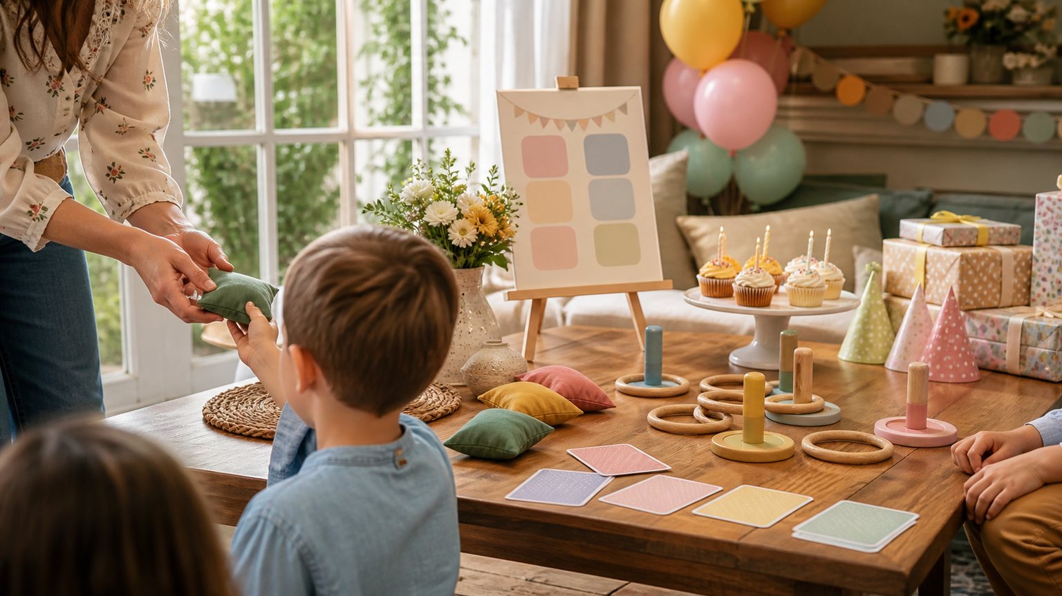 Illustration — Jeux enfants anniversaire : éviter les temps morts et garder l’ambiance