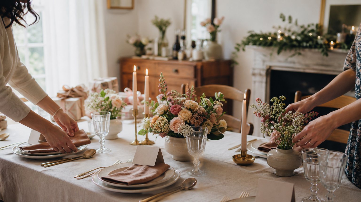 Illustration — Décoration de table de fête : idées simples et élégantes