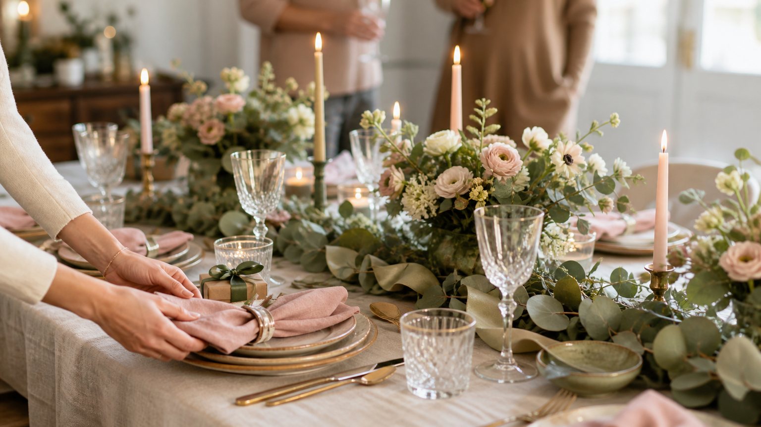 Illustration — Décoration des tables de fête : harmoniser couleurs, vaisselle et détails