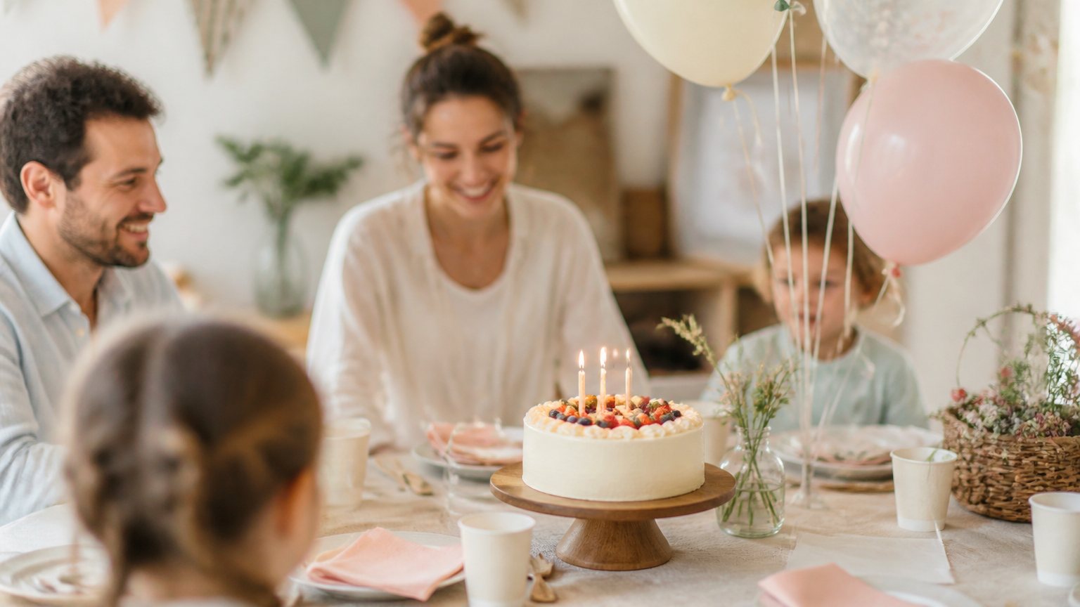 Illustration — Table d’anniversaire : décoration simple, jolie et pratique