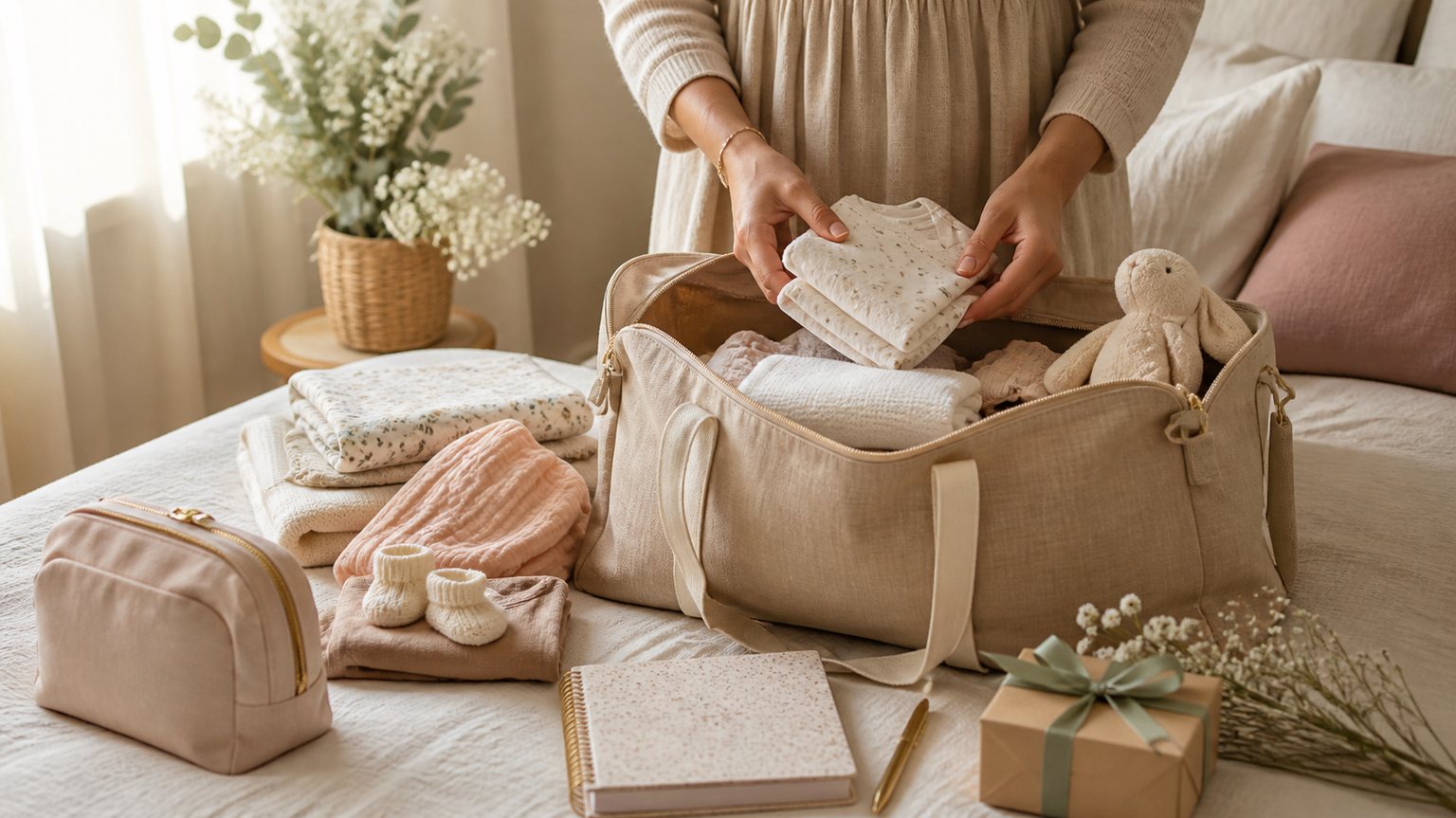 Illustration — Quand préparer sa valise maternité sans stress