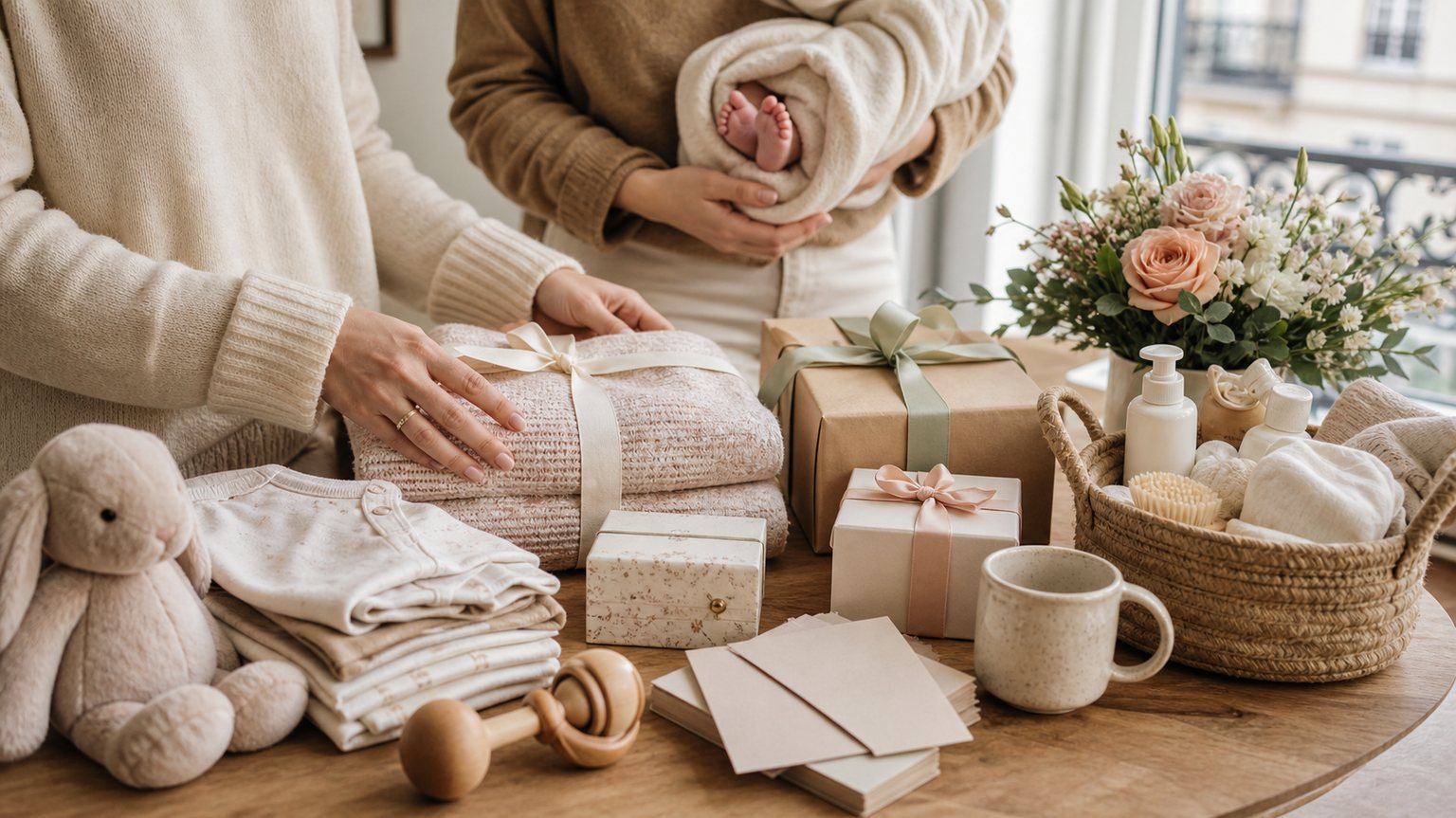 Illustration — Cadeau de naissance original et utile : idées premium mais pratiques